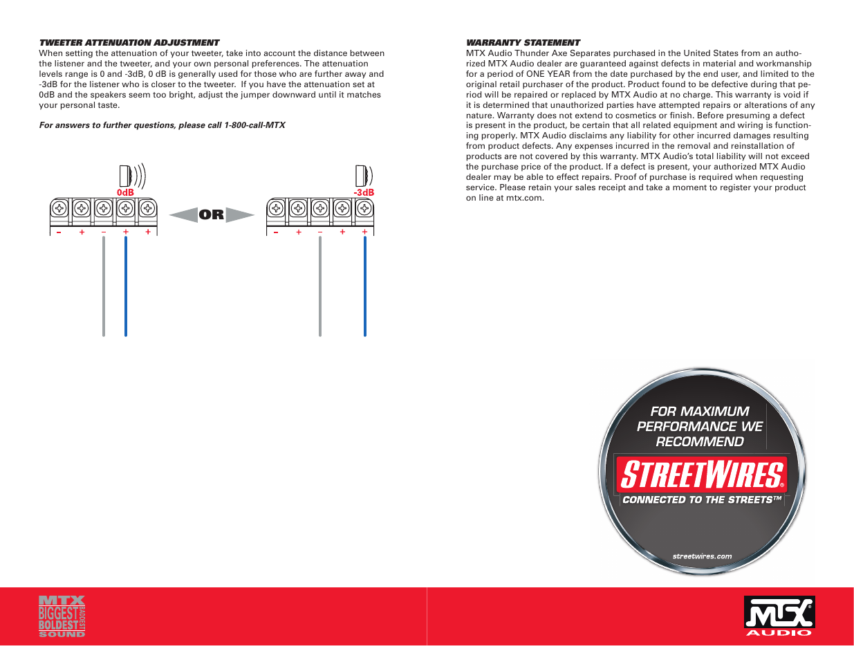 MTX Audio MTX Thunder Axe Separates TX4001 User Manual | Page 5 / 6