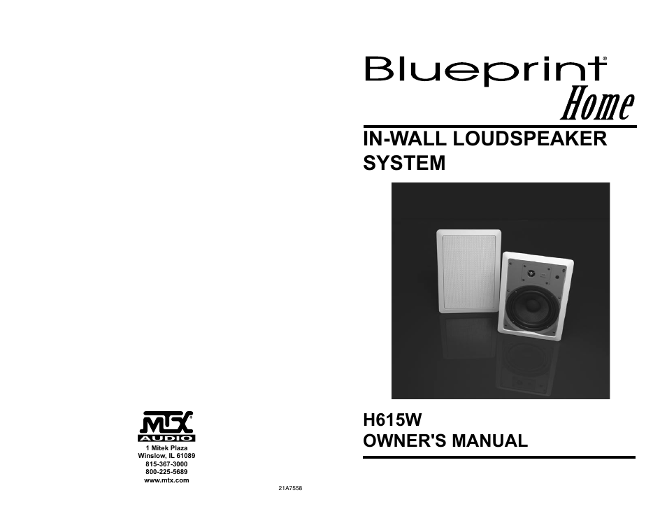 MTX Audio H615W User Manual | 8 pages