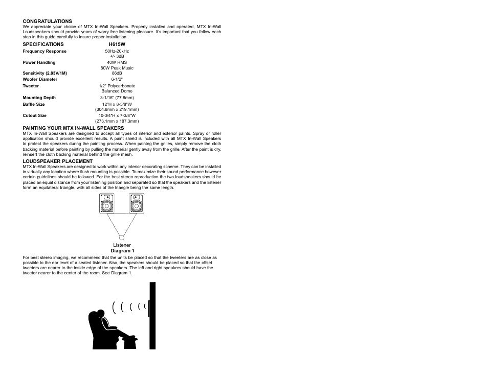 MTX Audio H615W User Manual | Page 2 / 8