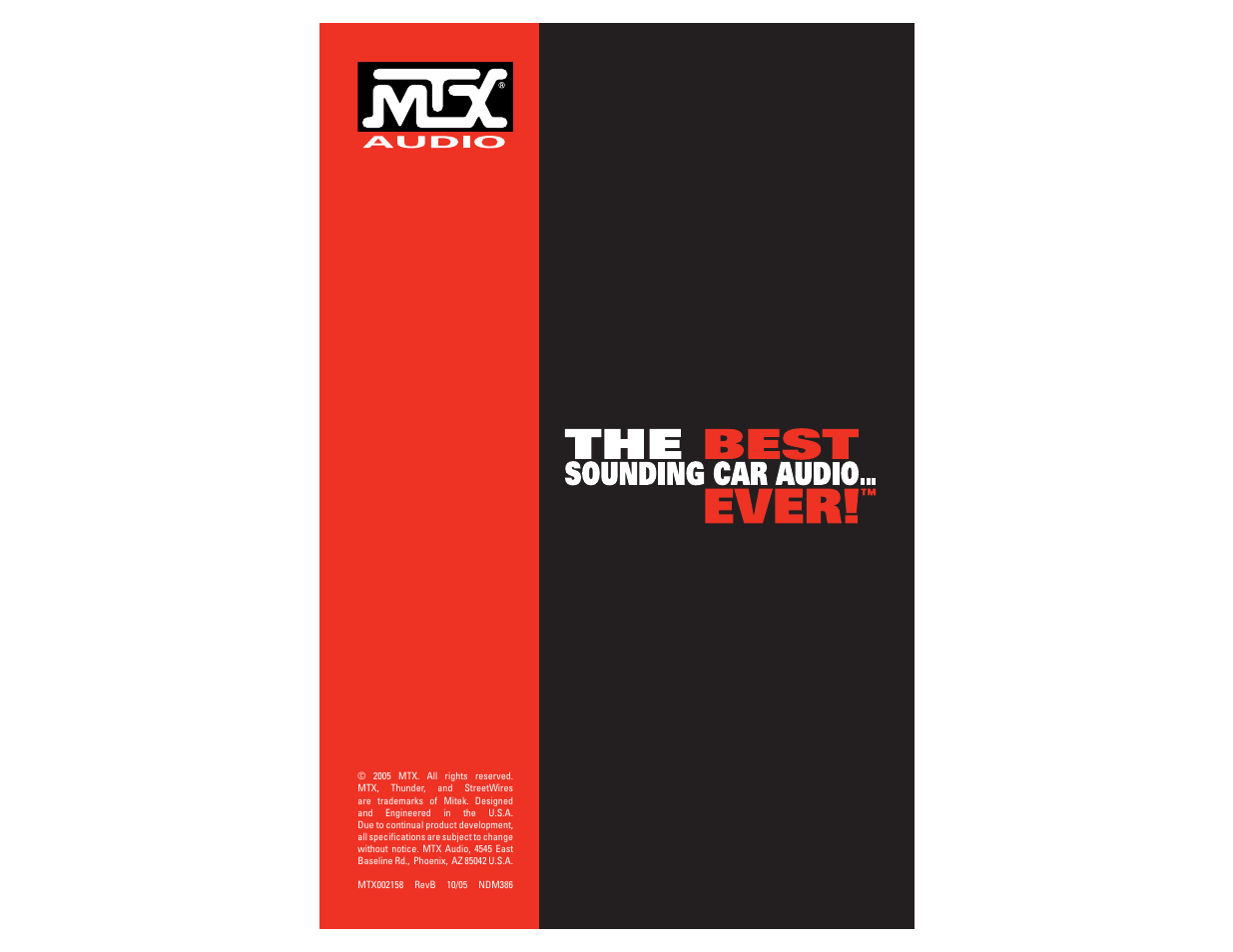 MTX Audio Thunder User Manual | Page 17 / 17