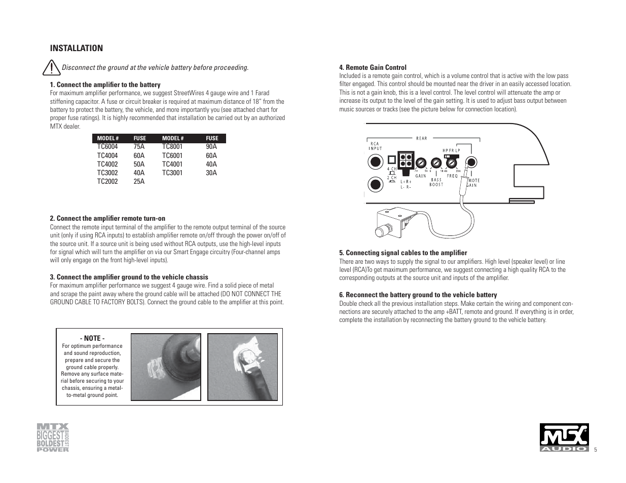 MTX Audio Thunder User Manual | Page 3 / 17