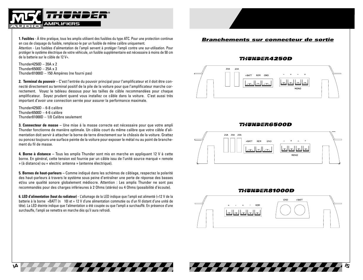 MTX Audio Thunder81000D User Manual | Page 8 / 19