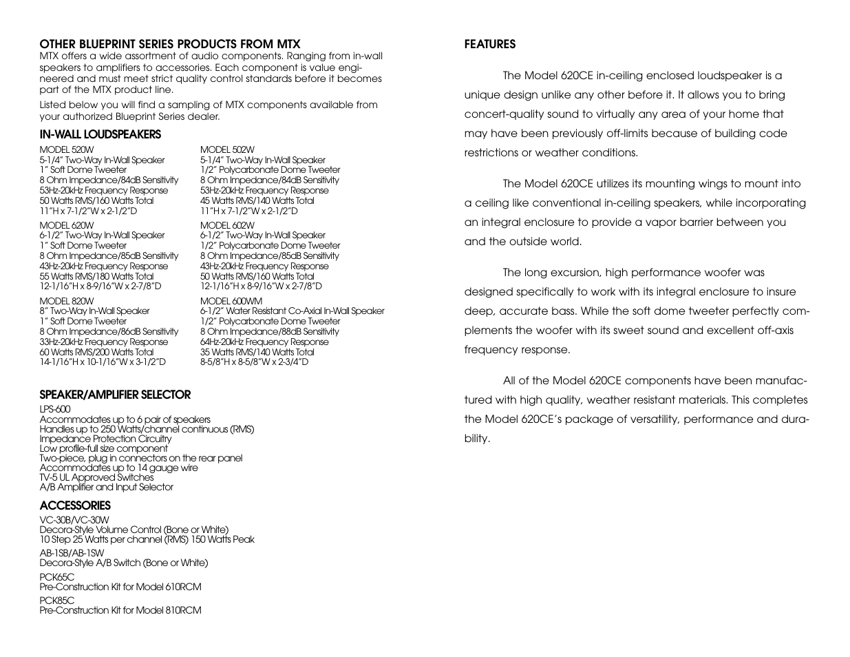 MTX Audio 620CE User Manual | Page 3 / 4