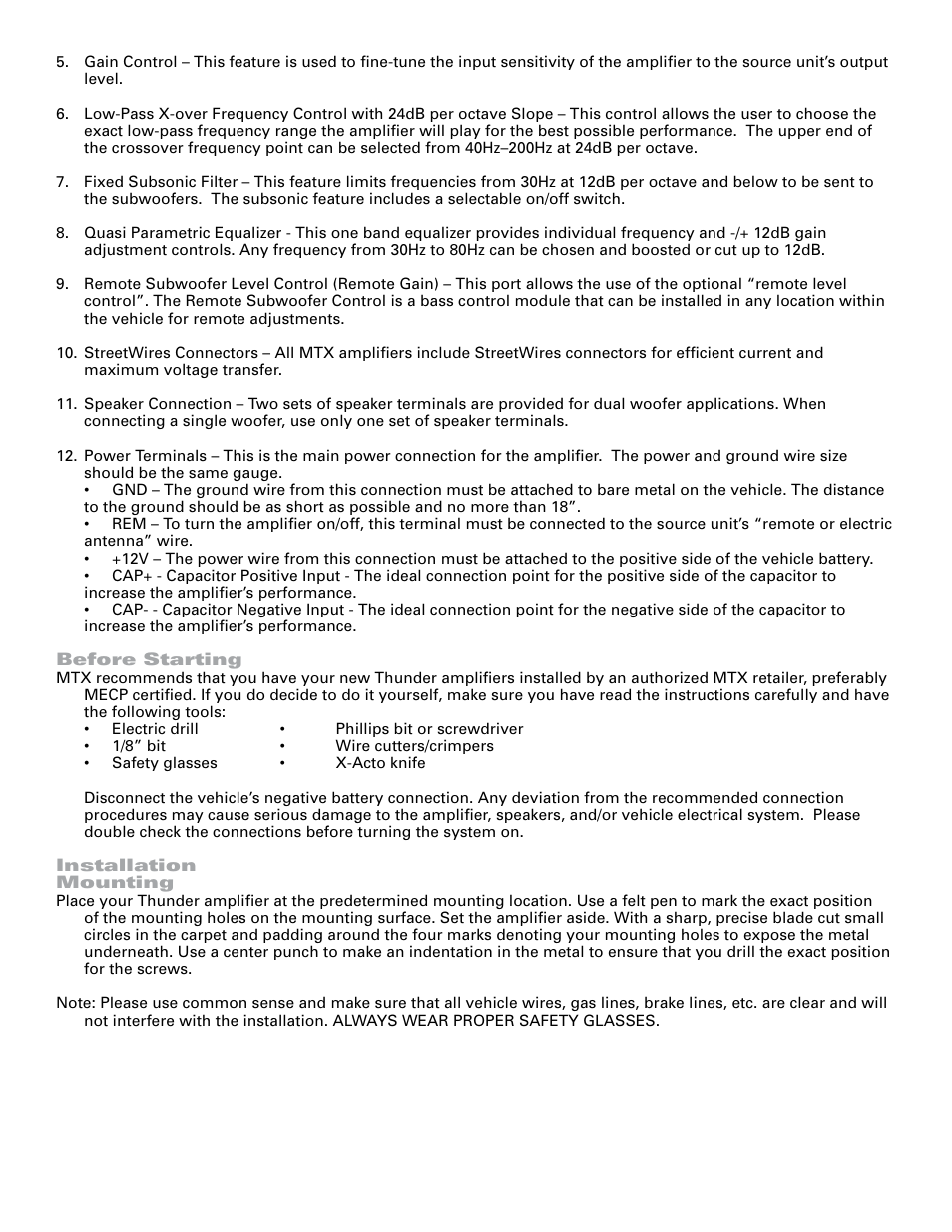 MTX Audio TA5601 User Manual | Page 2 / 5
