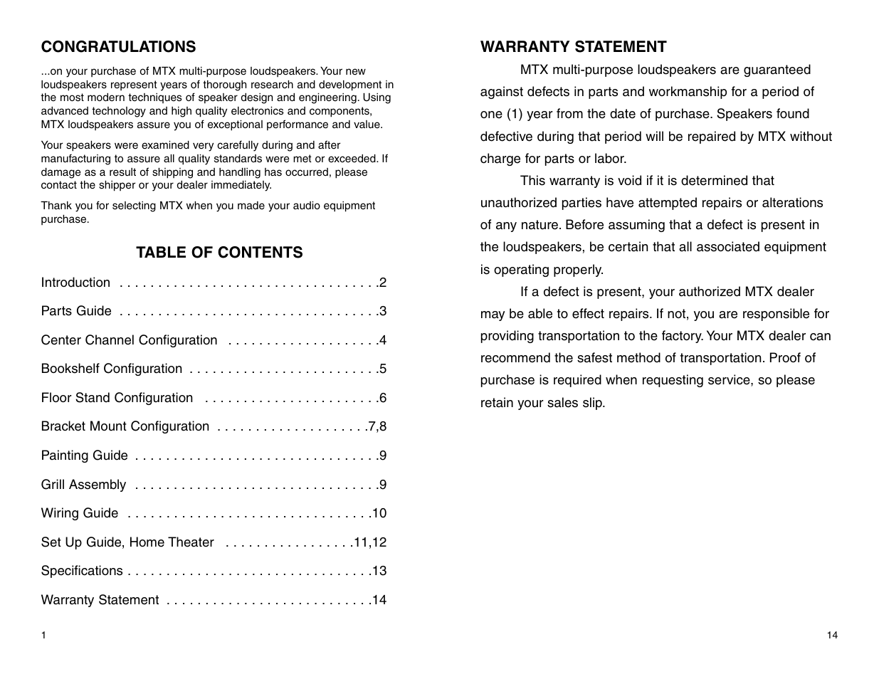 MTX Audio MP52B User Manual | Page 2 / 8