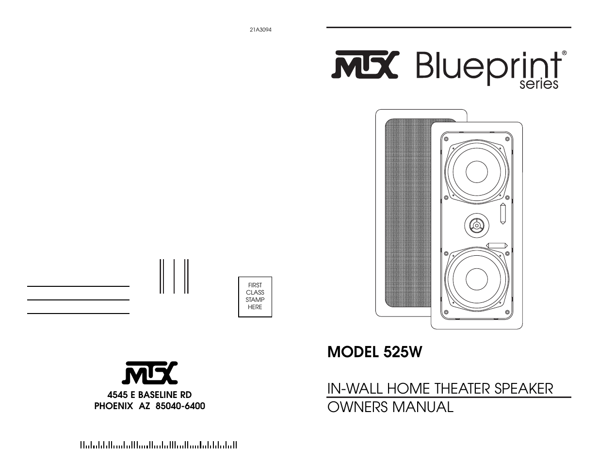 MTX Audio 525W User Manual | 4 pages