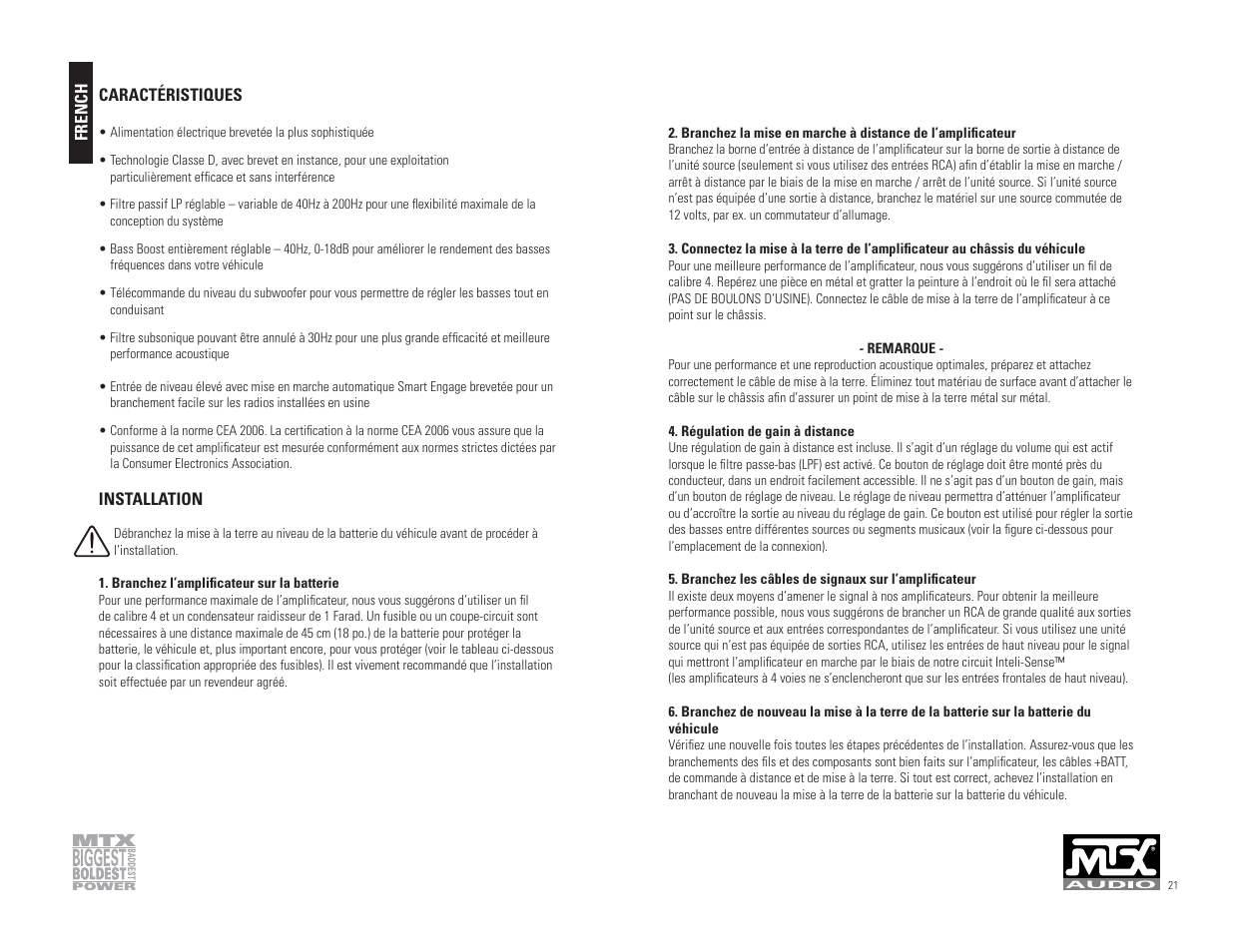 MTX Audio TC3001 User Manual | Page 11 / 17