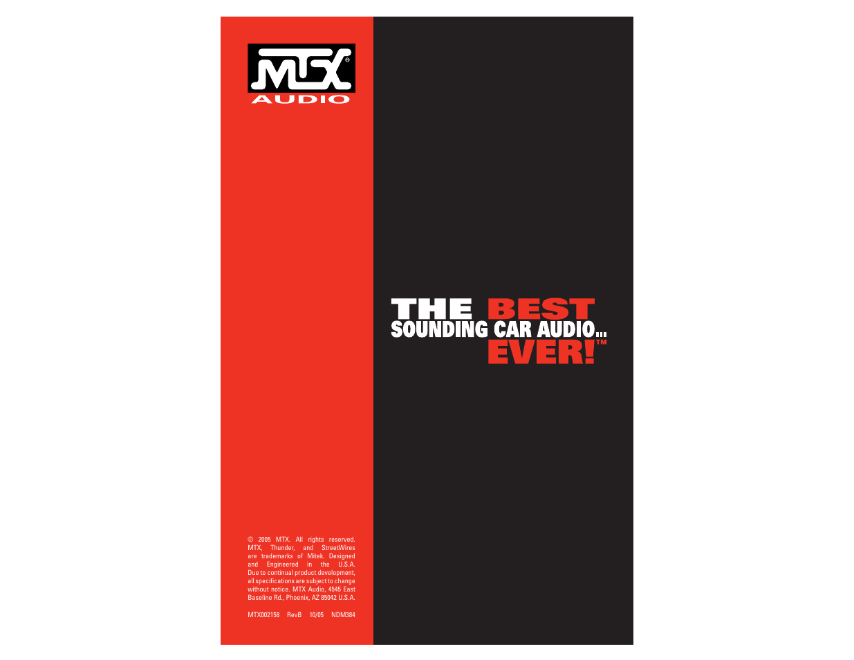 MTX Audio TC3001 User Manual | Page 17 / 17