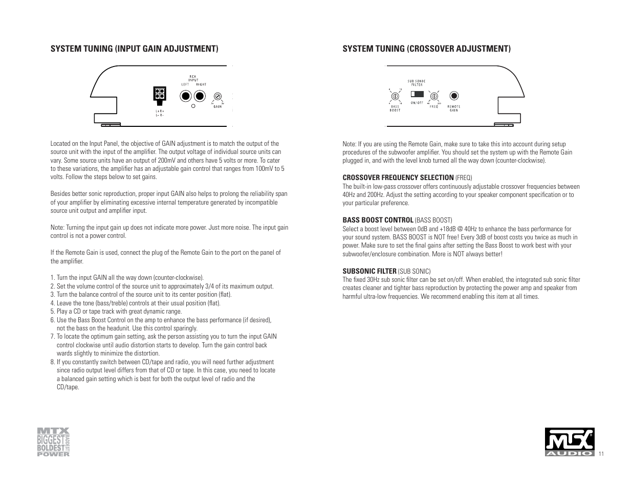 MTX Audio TC3001 User Manual | Page 6 / 17