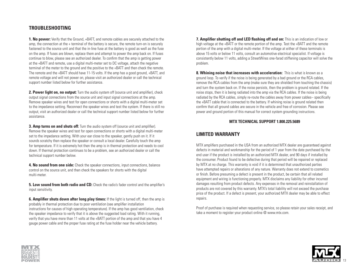 MTX Audio TC3001 User Manual | Page 7 / 17