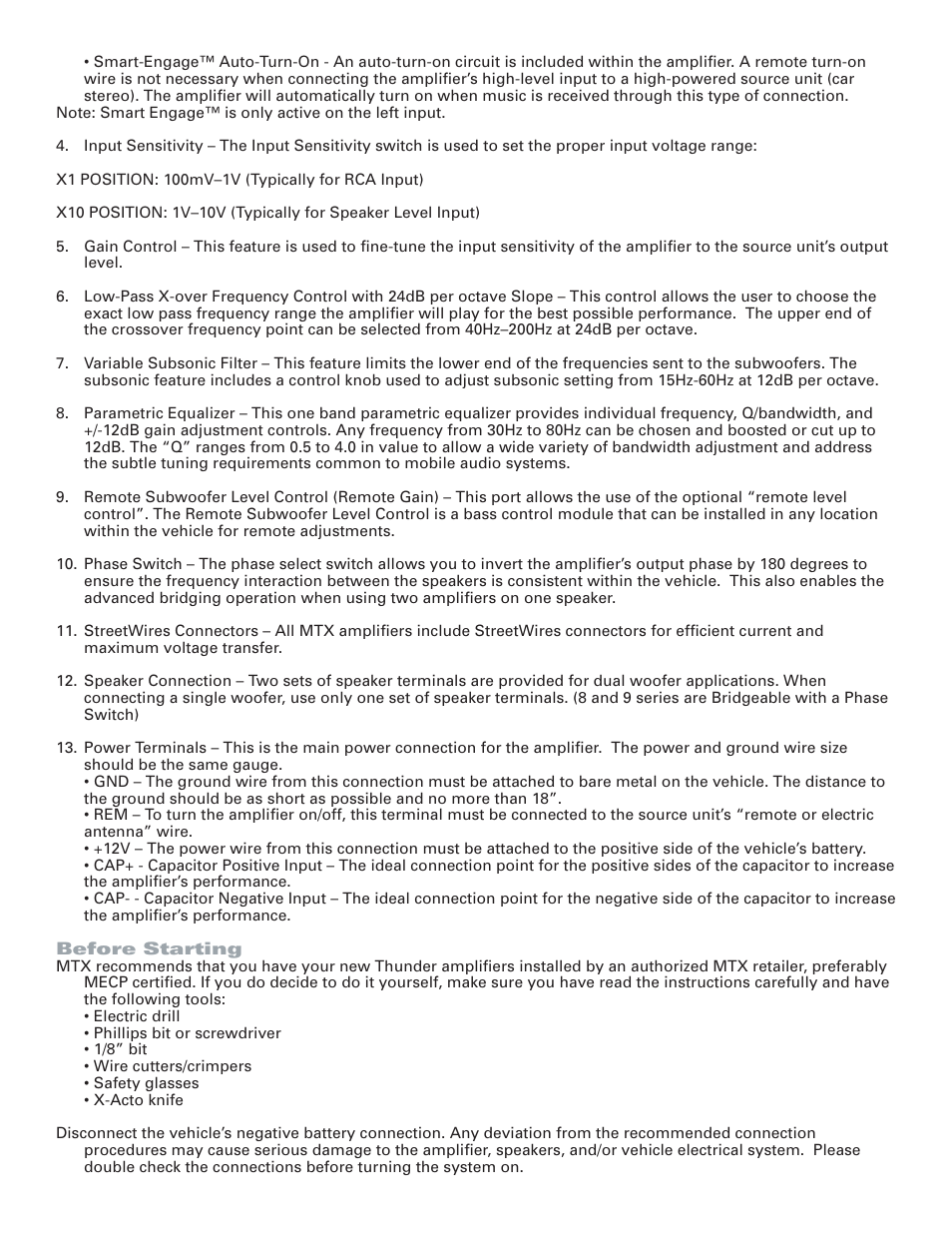 MTX Audio TA81001 User Manual | Page 2 / 6