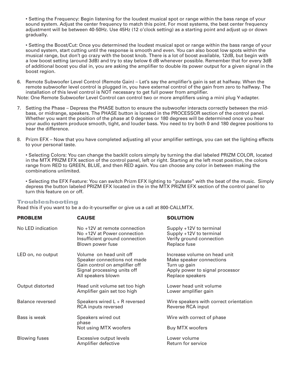 MTX Audio TA81001 User Manual | Page 6 / 6