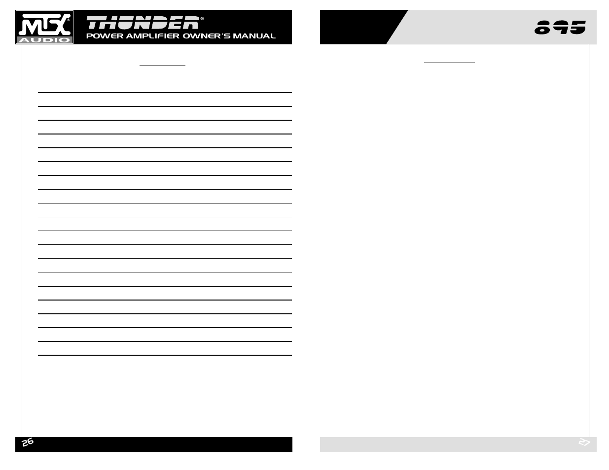 MTX Audio THUNDER895 User Manual | Page 14 / 15