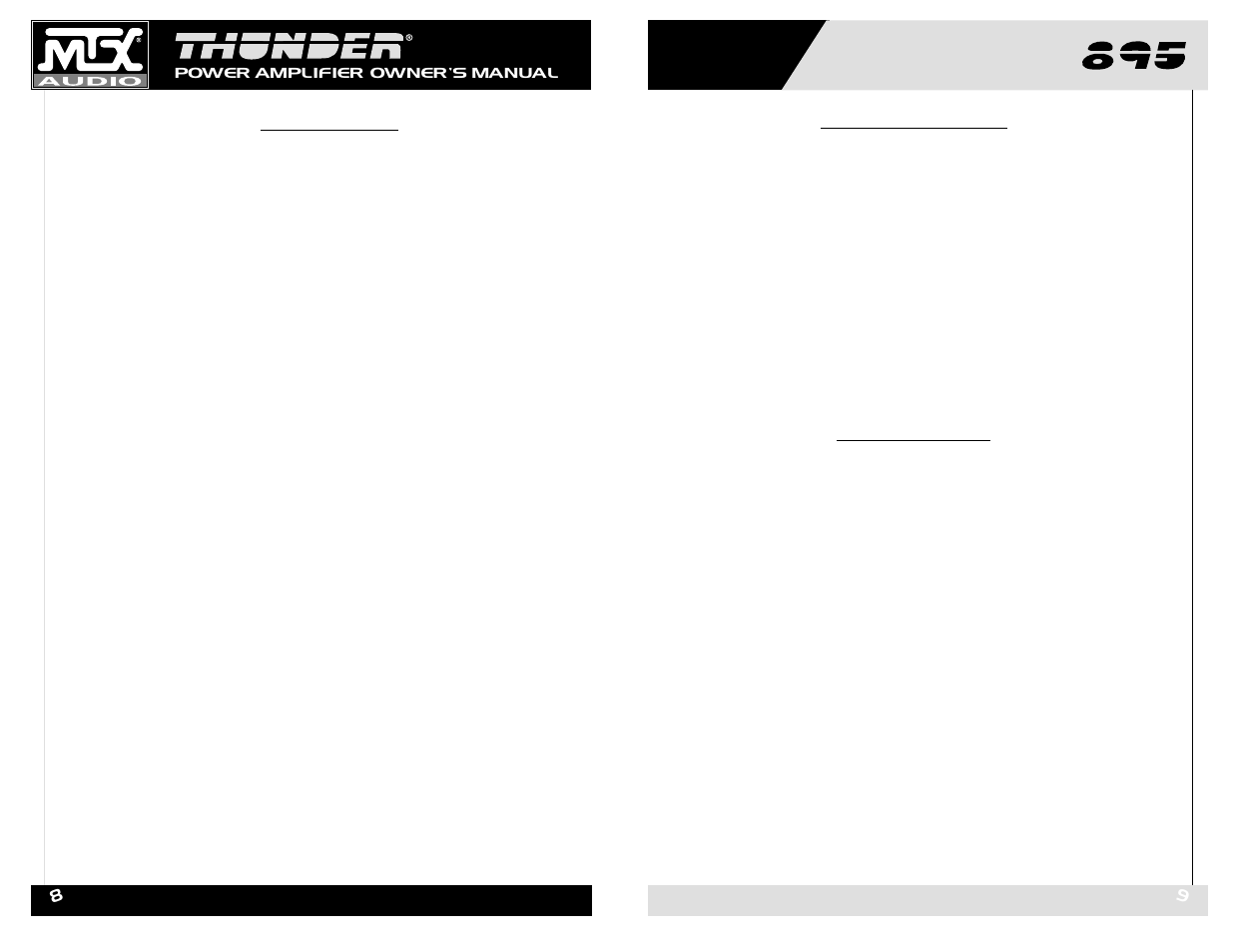 Français | MTX Audio THUNDER895 User Manual | Page 5 / 15