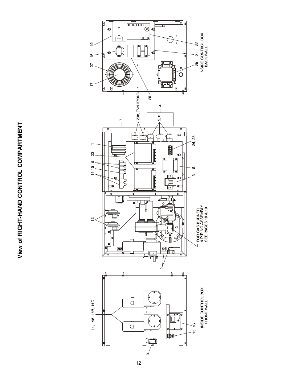 View of right-hand control compartment | Middleby Cooking Systems Group Gas Fired PS540G User Manual | Page 12 / 40