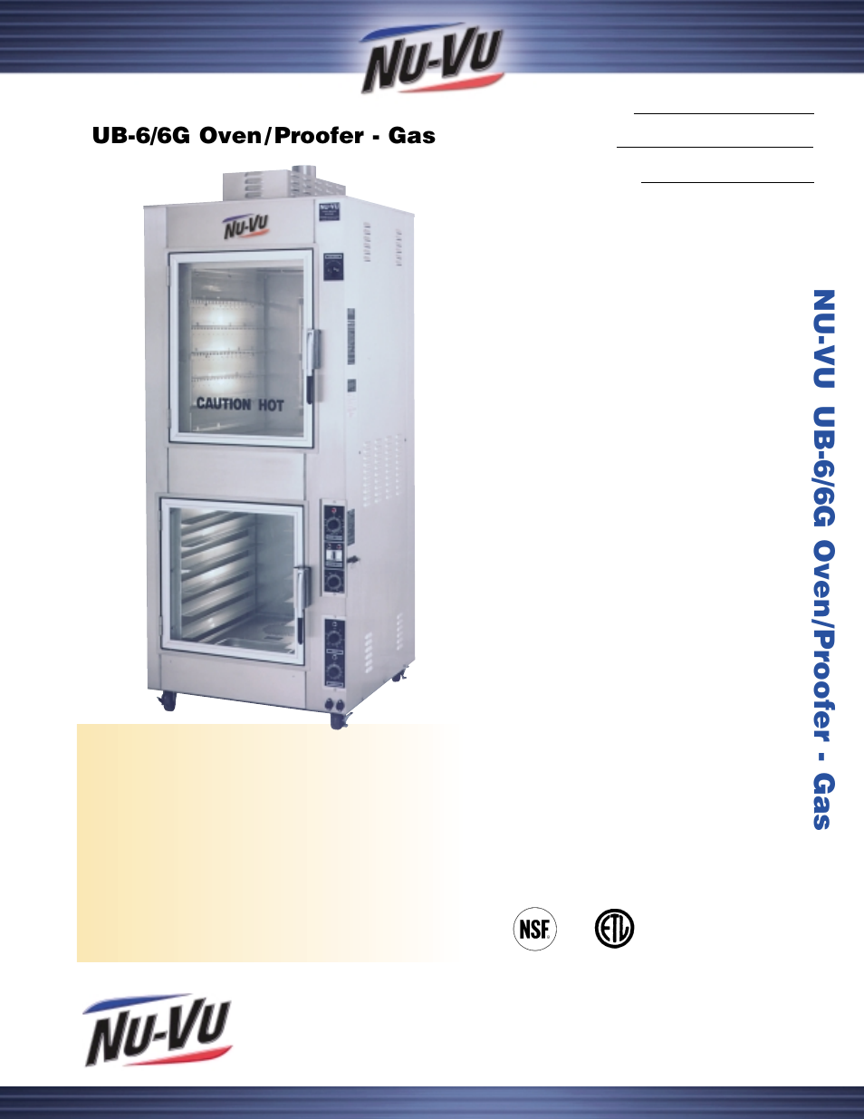 Middleby Cooking Systems Group UB 6/6G User Manual | 2 pages