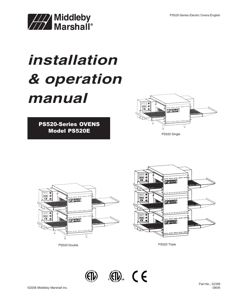 Middleby Cooking Systems Group PS520E User Manual | 40 pages