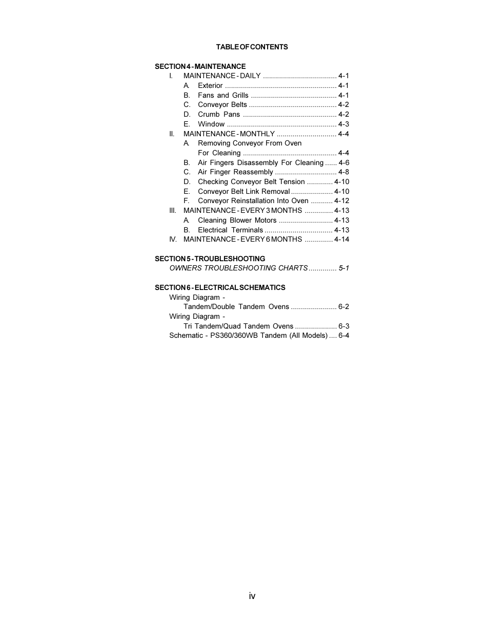 Middleby Cooking Systems Group PS360/PS360WB User Manual | Page 5 / 80