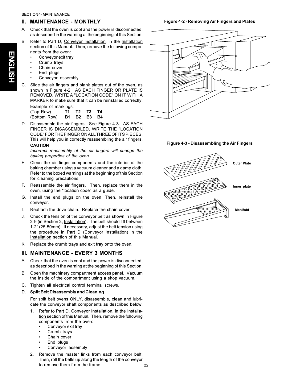 English | Middleby Cooking Systems Group PS536 User Manual | Page 22 / 28