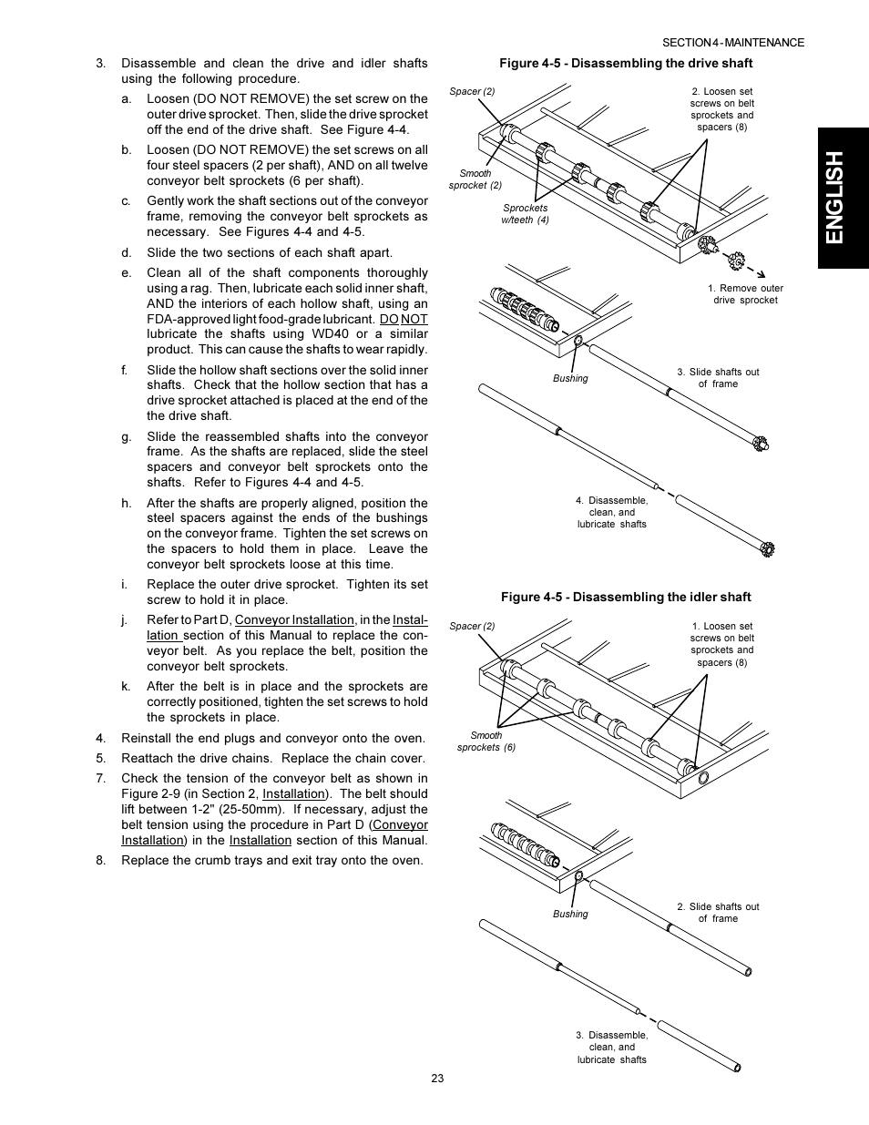 English | Middleby Cooking Systems Group PS536 User Manual | Page 23 / 28