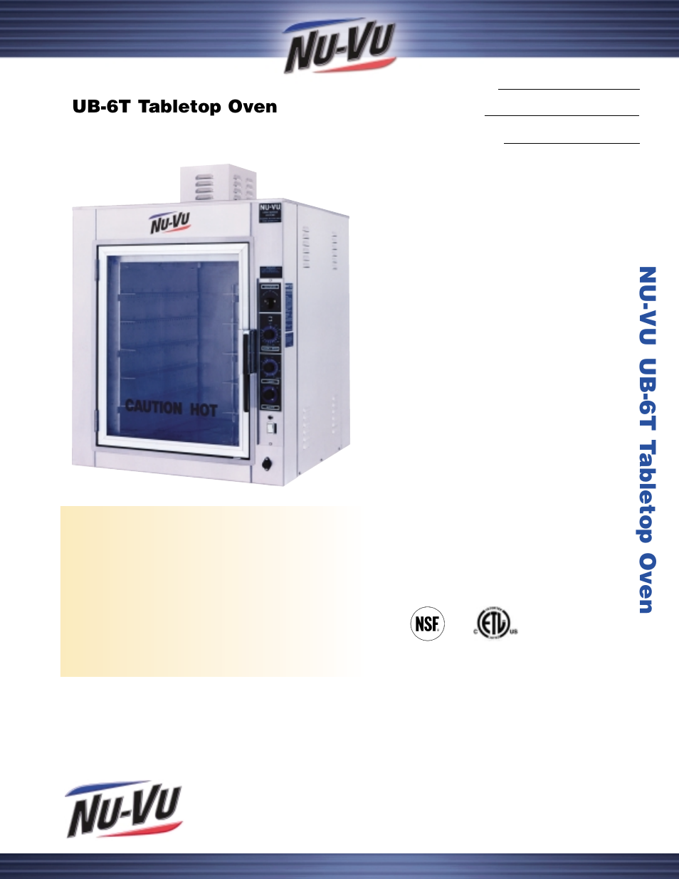 Middleby Cooking Systems Group UB-6T User Manual | 2 pages