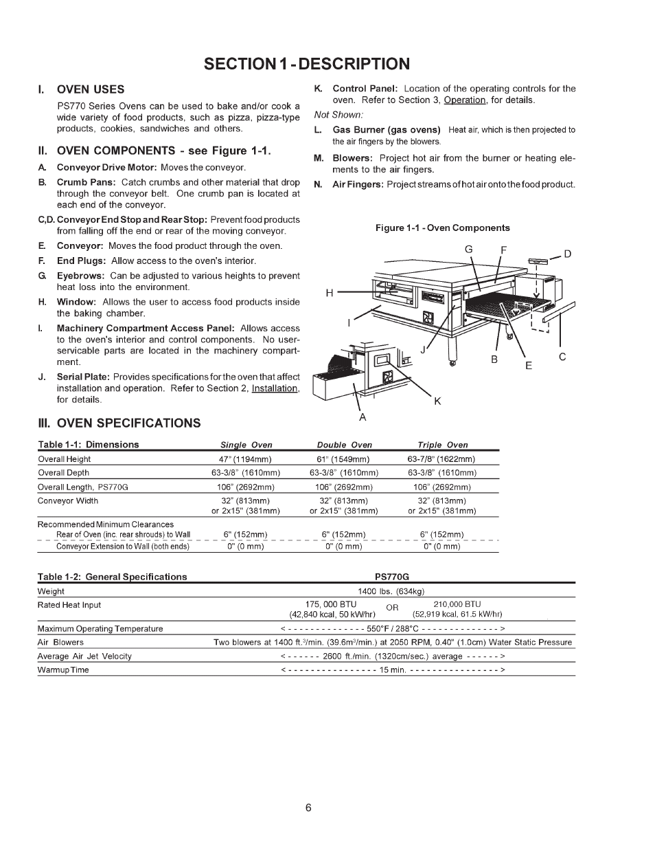 Middleby Cooking Systems Group Gas Oven PS770 User Manual | Page 6 / 24