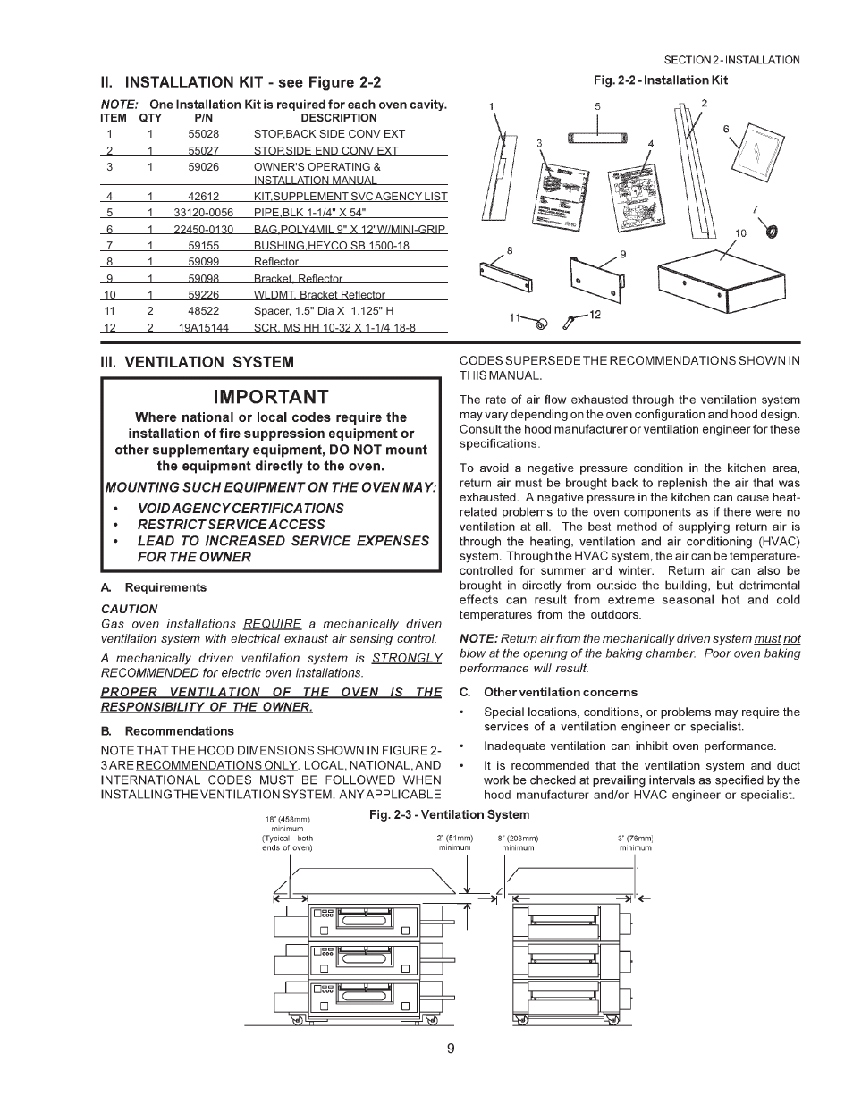 Middleby Cooking Systems Group Gas Oven PS770 User Manual | Page 9 / 24