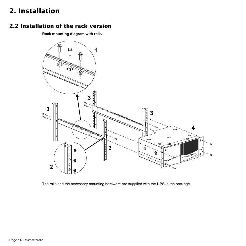 Installation | MGE UPS Systems 12 kVA User Manual | Page 14 / 32