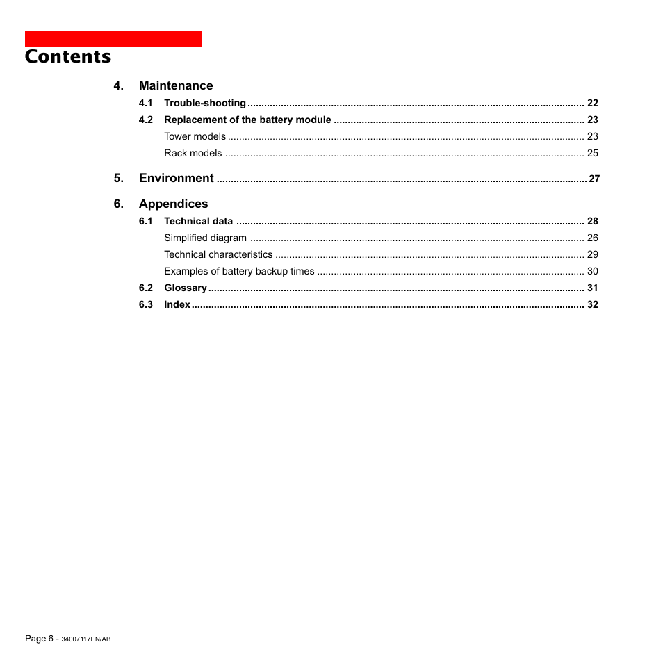 MGE UPS Systems 800 Rack User Manual | Page 7 / 196