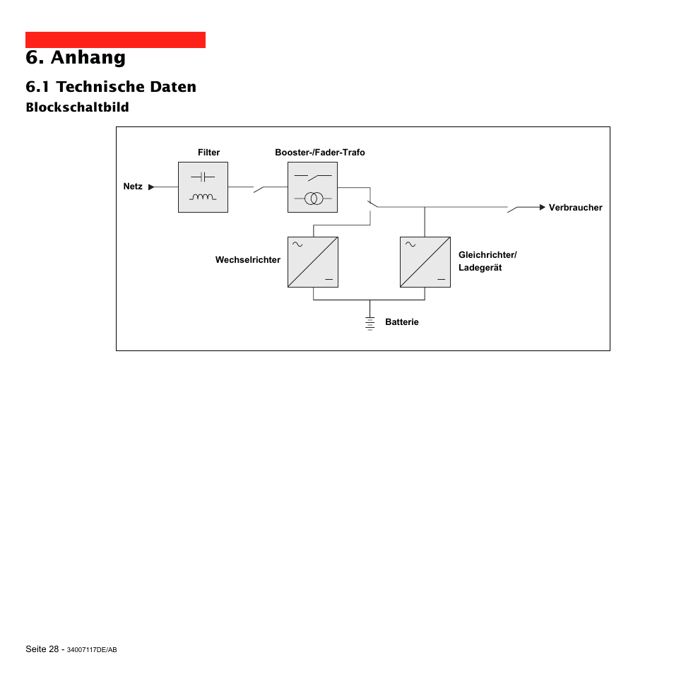 Anhang, 1 technische daten | MGE UPS Systems 800 Rack User Manual | Page 93 / 196