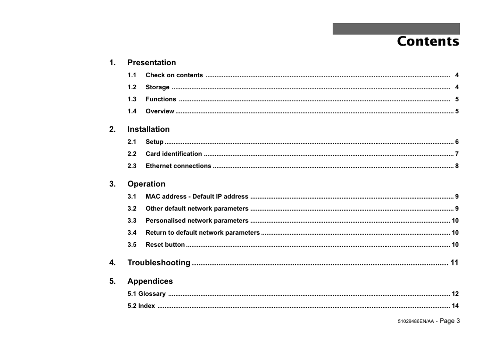 MGE UPS Systems SNMP 10BT User Manual | Page 3 / 14