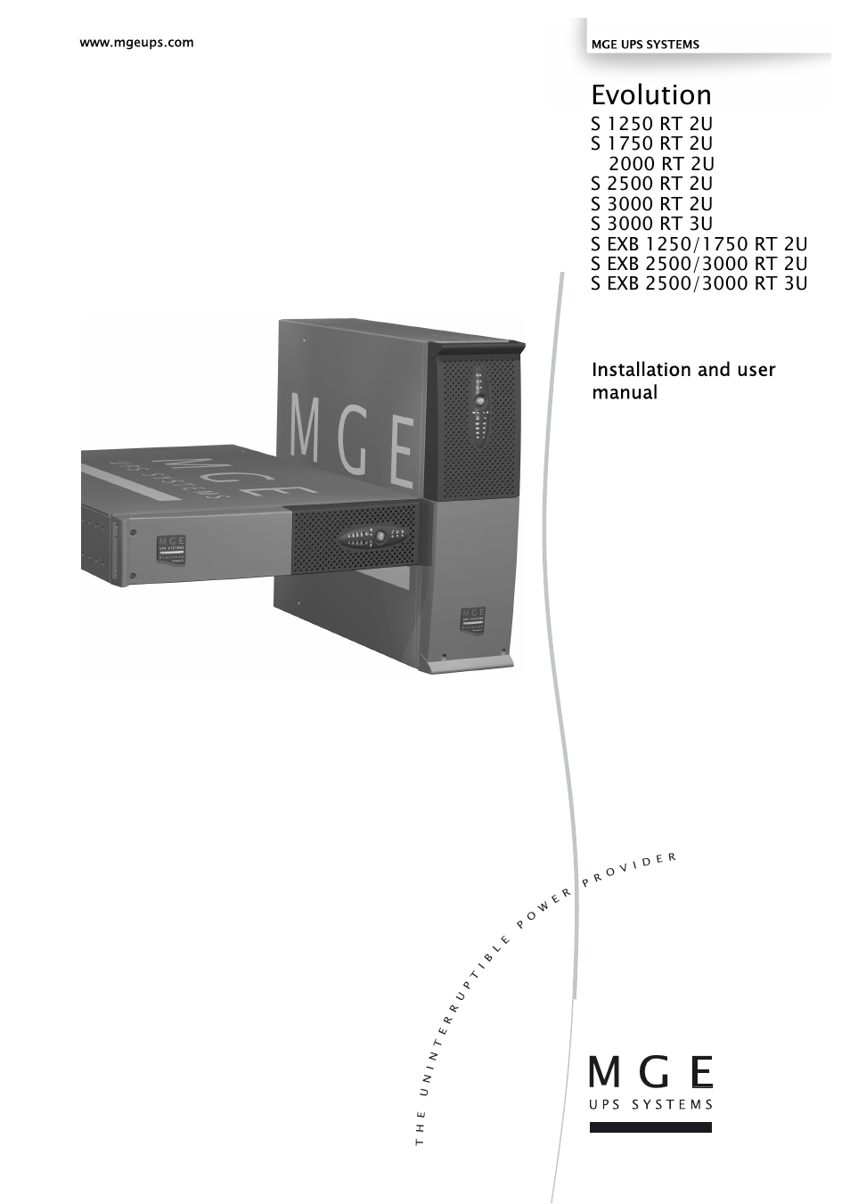 MGE UPS Systems S 1750 RT 2U User Manual | 22 pages