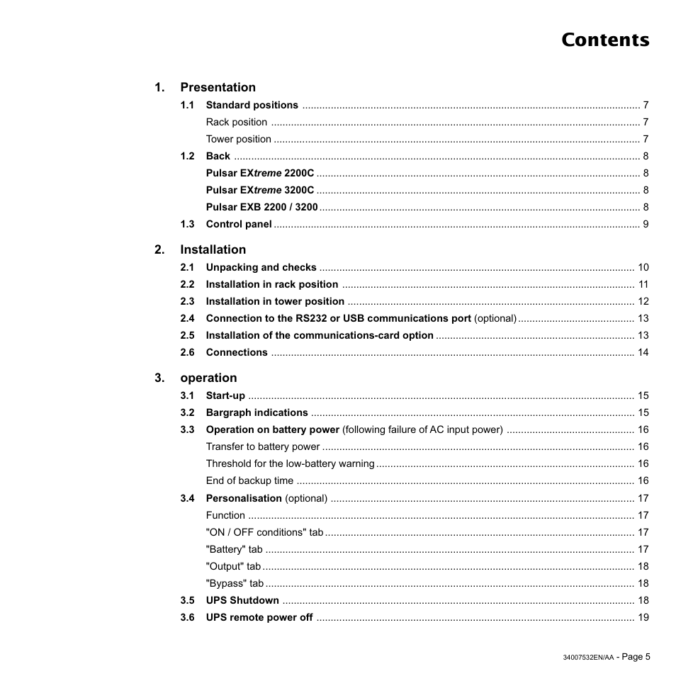 MGE UPS Systems 2200C User Manual | Page 5 / 28