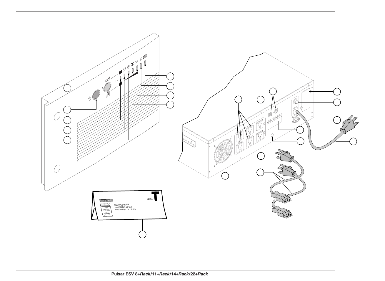 MGE UPS Systems ESV 11+Rack User Manual | Page 6 / 24