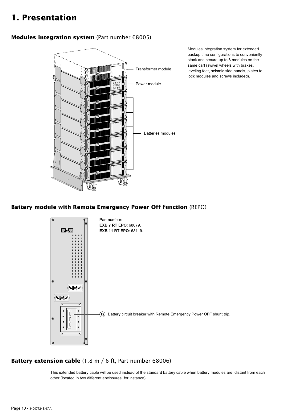 Presentation | MGE UPS Systems Comet EX 11 RT 3:1 User Manual | Page 10 / 38