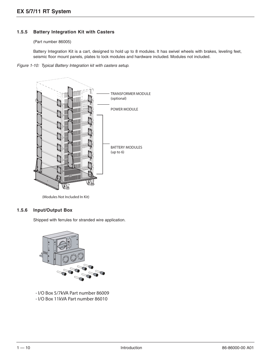 Ex 5/7/11 rt system | MGE UPS Systems EX 7RT User Manual | Page 22 / 72