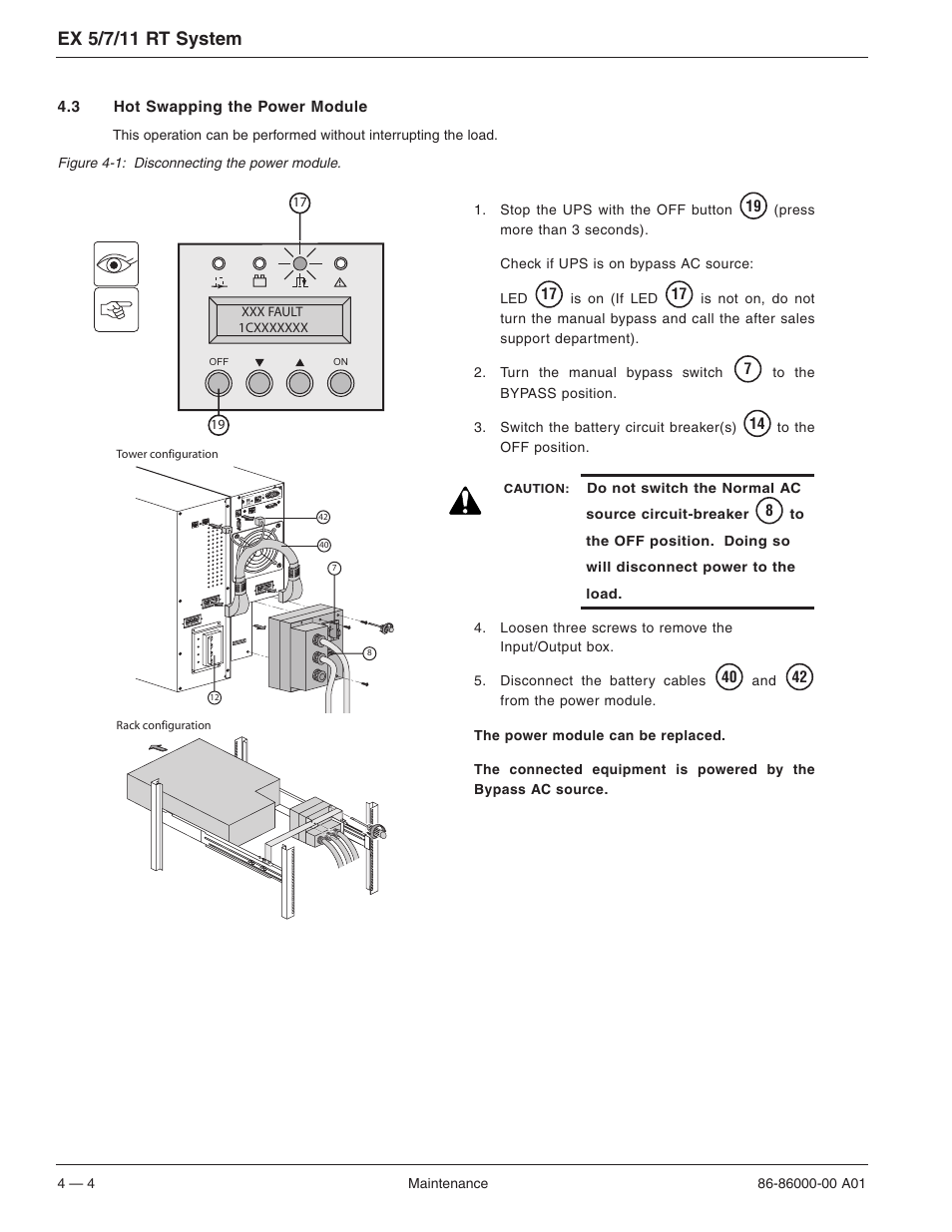 Ex 5/7/11 rt system | MGE UPS Systems EX 7RT User Manual | Page 56 / 72