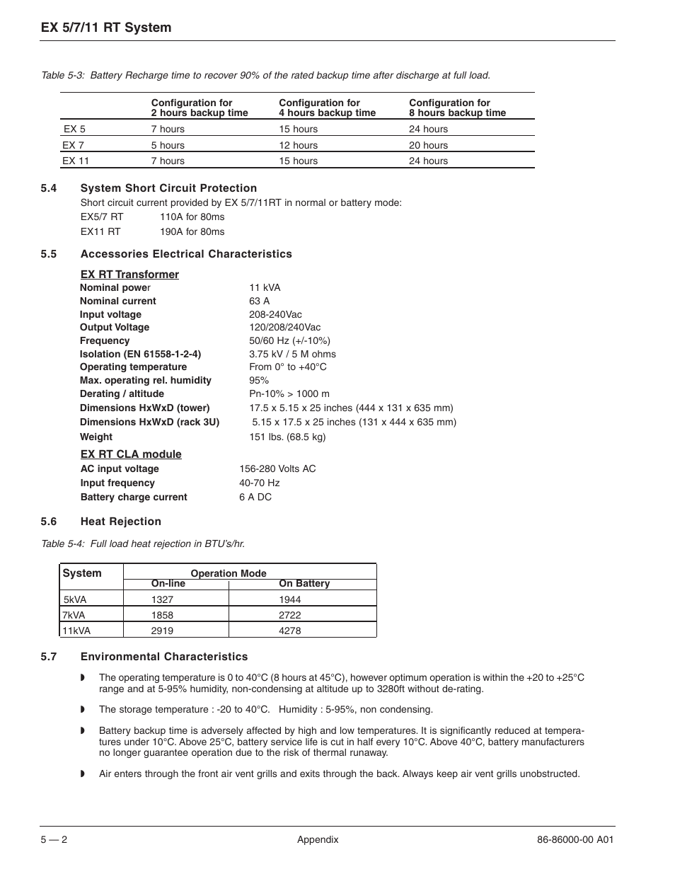 Ex 5/7/11 rt system | MGE UPS Systems EX 7RT User Manual | Page 60 / 72