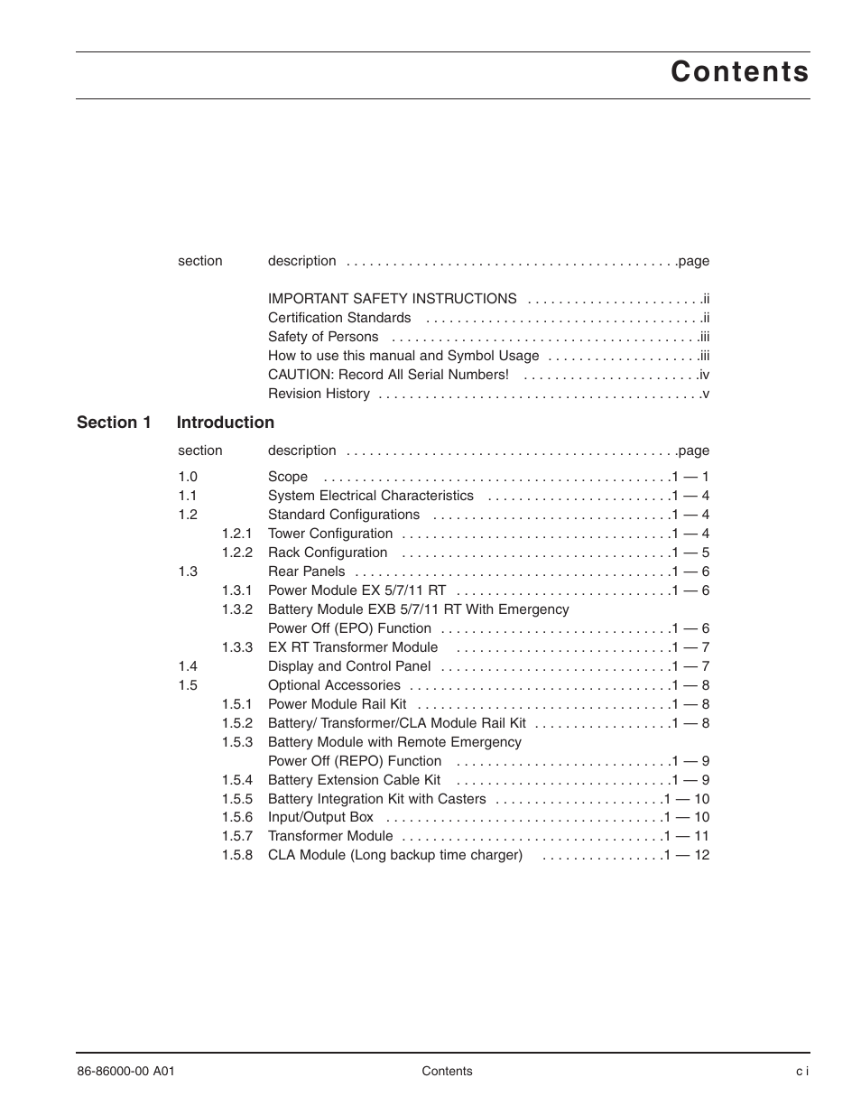 MGE UPS Systems EX 7RT User Manual | Page 7 / 72