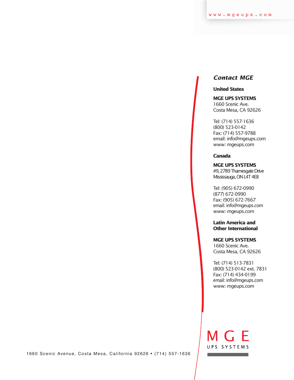 MGE UPS Systems EX 7RT User Manual | Page 72 / 72