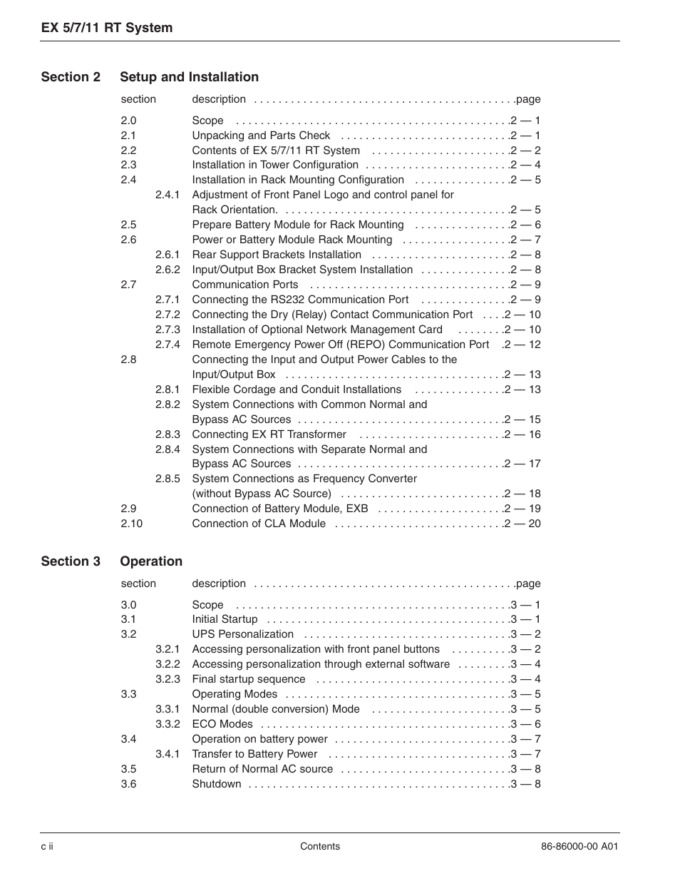 MGE UPS Systems EX 7RT User Manual | Page 8 / 72