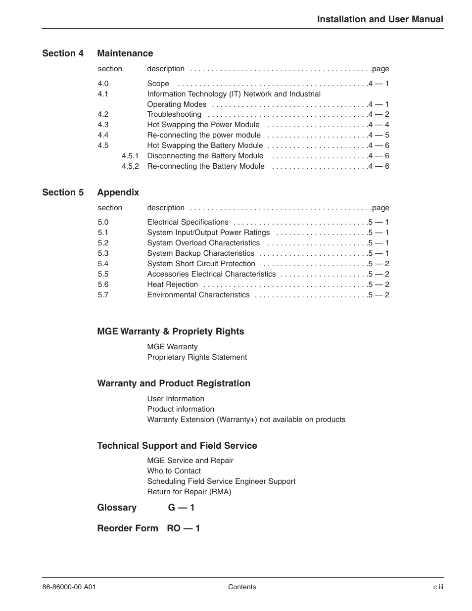 MGE UPS Systems EX 7RT User Manual | Page 9 / 72