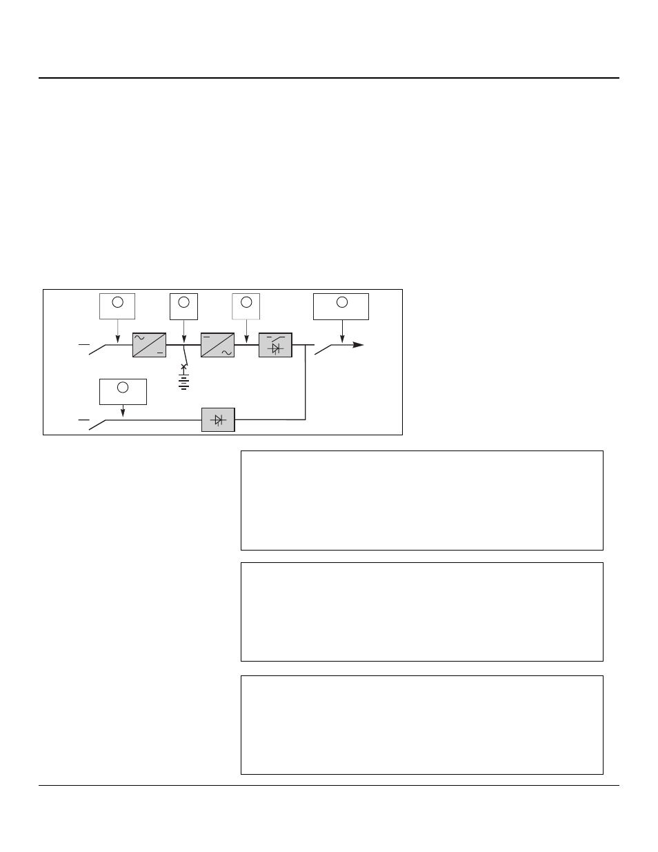 Measurement system, Voltage measurements, Current measurements | Power and frequency measurements, Control-panel display | MGE UPS Systems Galaxy PW User Manual | Page 27 / 44