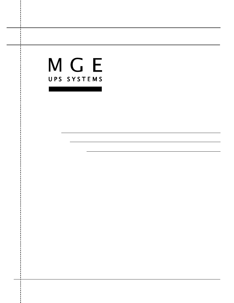 Reorder form | MGE UPS Systems Galaxy PW User Manual | Page 41 / 44