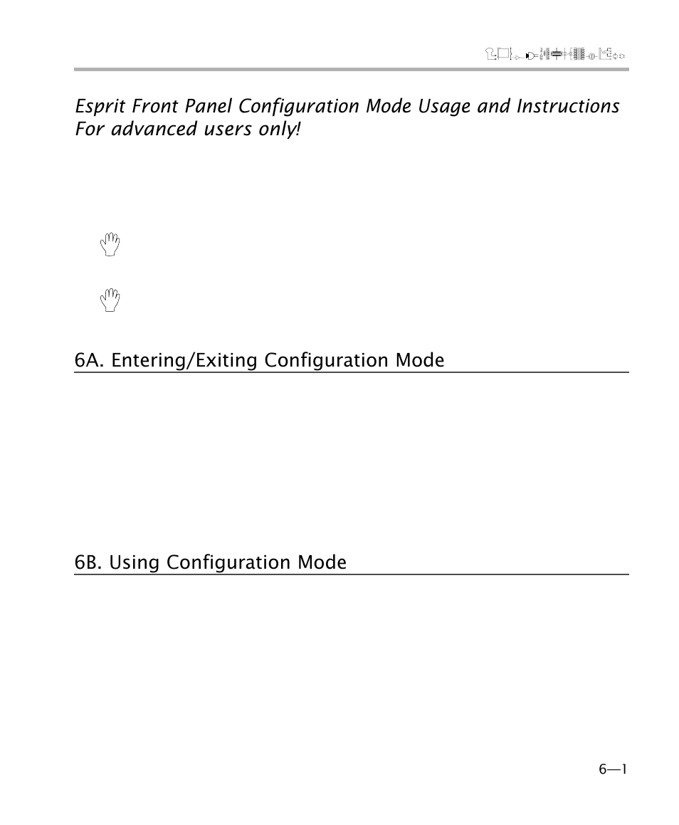 Advanced configuration, 6a. entering/exiting configuration mode, 6b. using configuration mode | MGE UPS Systems 4 User Manual | Page 23 / 34