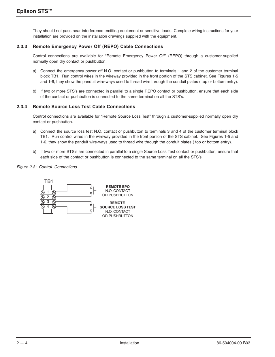 Epilson sts | MGE UPS Systems STS 600A User Manual | Page 32 / 66