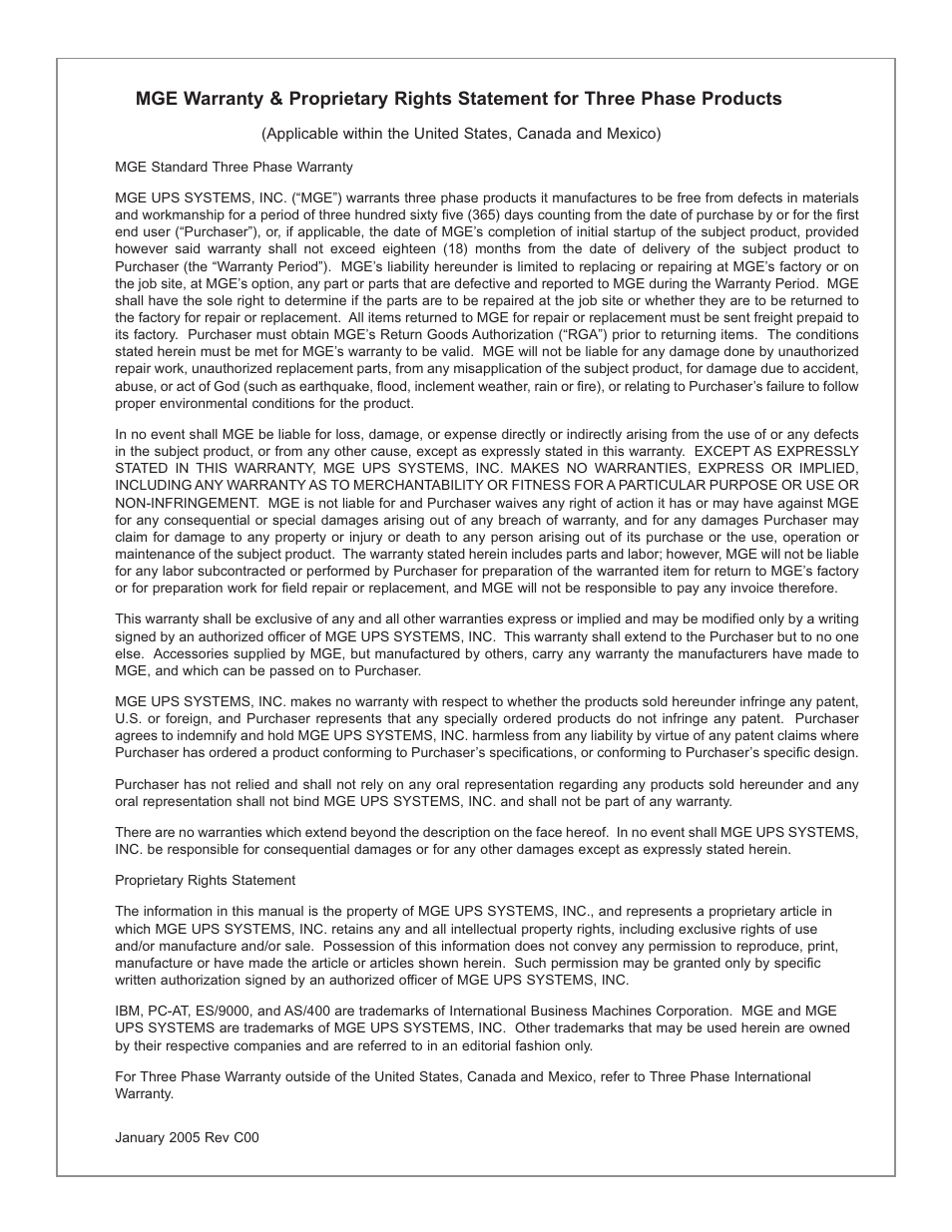 MGE UPS Systems STS 600A User Manual | Page 55 / 66