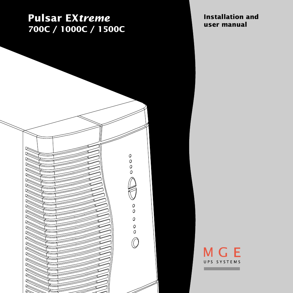 MGE UPS Systems Pulsar EXtreme 1000C User Manual | 28 pages