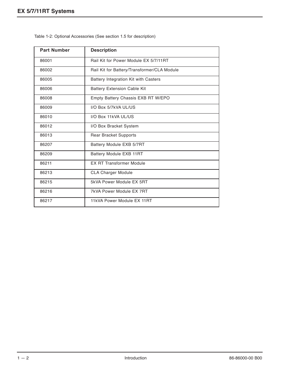 Ex 5/7/11rt systems | MGE UPS Systems EX-7 User Manual | Page 16 / 76