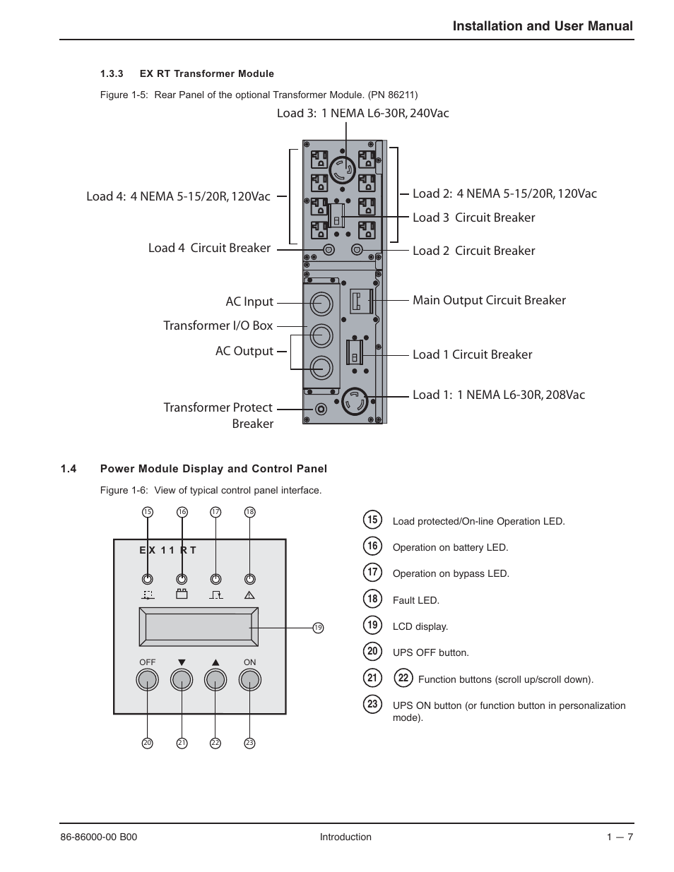 Installation and user manual | MGE UPS Systems EX-7 User Manual | Page 21 / 76